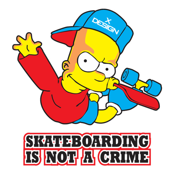 Bart Simpson Skateboarding Mid-Air Trick Mascot Vector AI EPS SVG PNG vector illustration