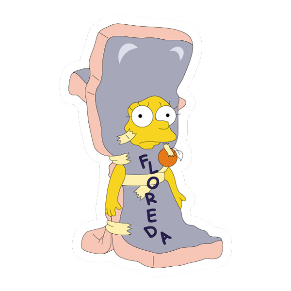 Lisa Simpson Floreda State Costume Standing Flat Vector PNG AI SVG vector illustration