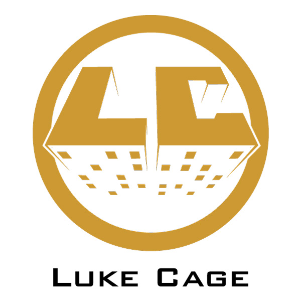 Luke Cage LC Initials Building Style Emblem Vector PNG Download vector illustration