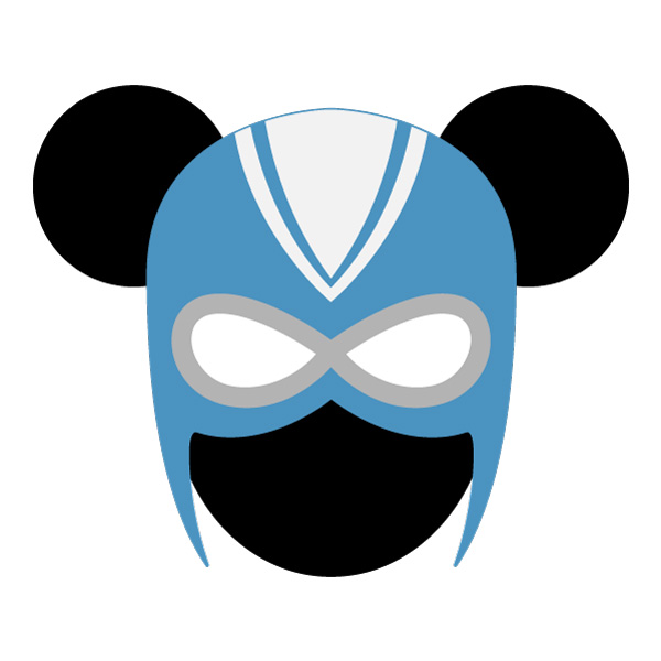 Mickey Mouse Superhero Mask Head Flat Vector PNG Download vector illustration