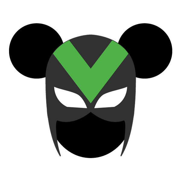 Mickey Mouse Superhero Mask Head Flat Vector PNG Download vector illustration
