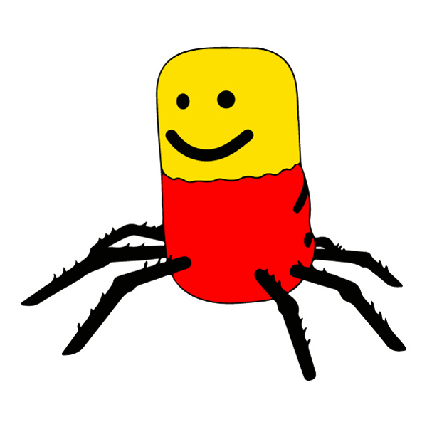 Standing Roblox Despacito Spider Mascot Full Body Vector PNG Download vector illustration