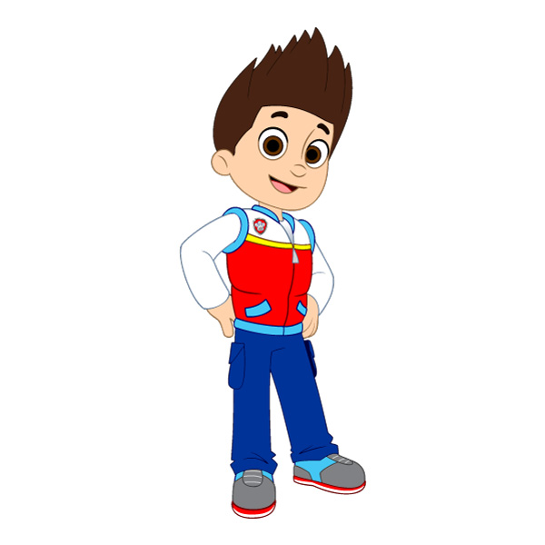 Standing Ryder PAW Patrol Full Body Vector PNG Download vector illustration